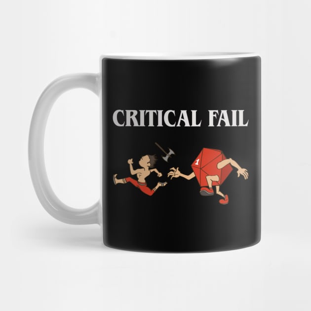 Critical Fail Running from D20 Dice Tabletop RPG by pixeptional